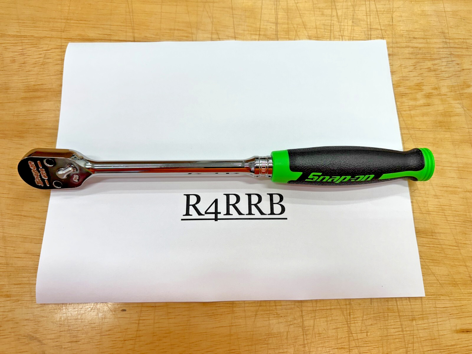 Snap-on Tools USA NEW 3/8″ Drive 100 Tooth GREEN HARD Grip Long Ratchet FHLD100G