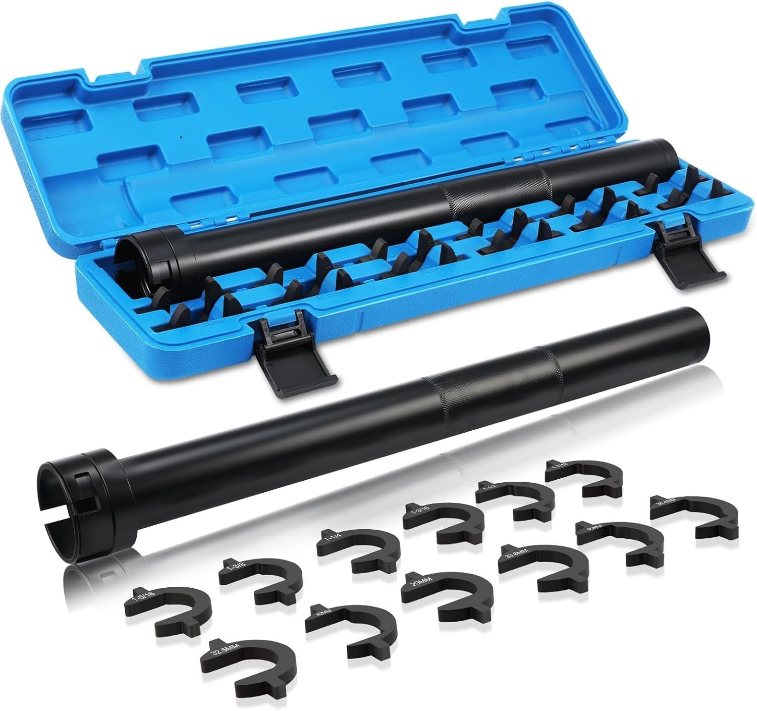 13pc Inner Tie Rod Removal Installation Tool Set with 12 SAE & Metric Adaptors