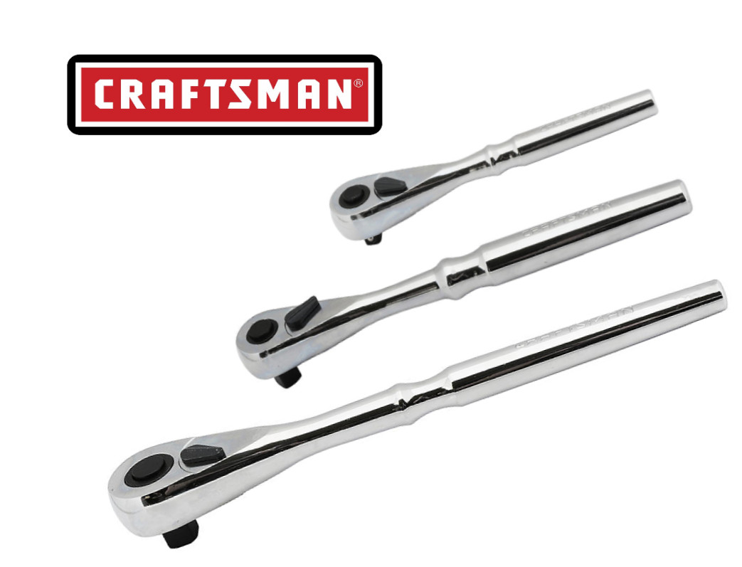 NEW Craftsman 45 Tooth Ratchet Teardrop 1/2, 3/8, 1/4″ Drives, Choose Size