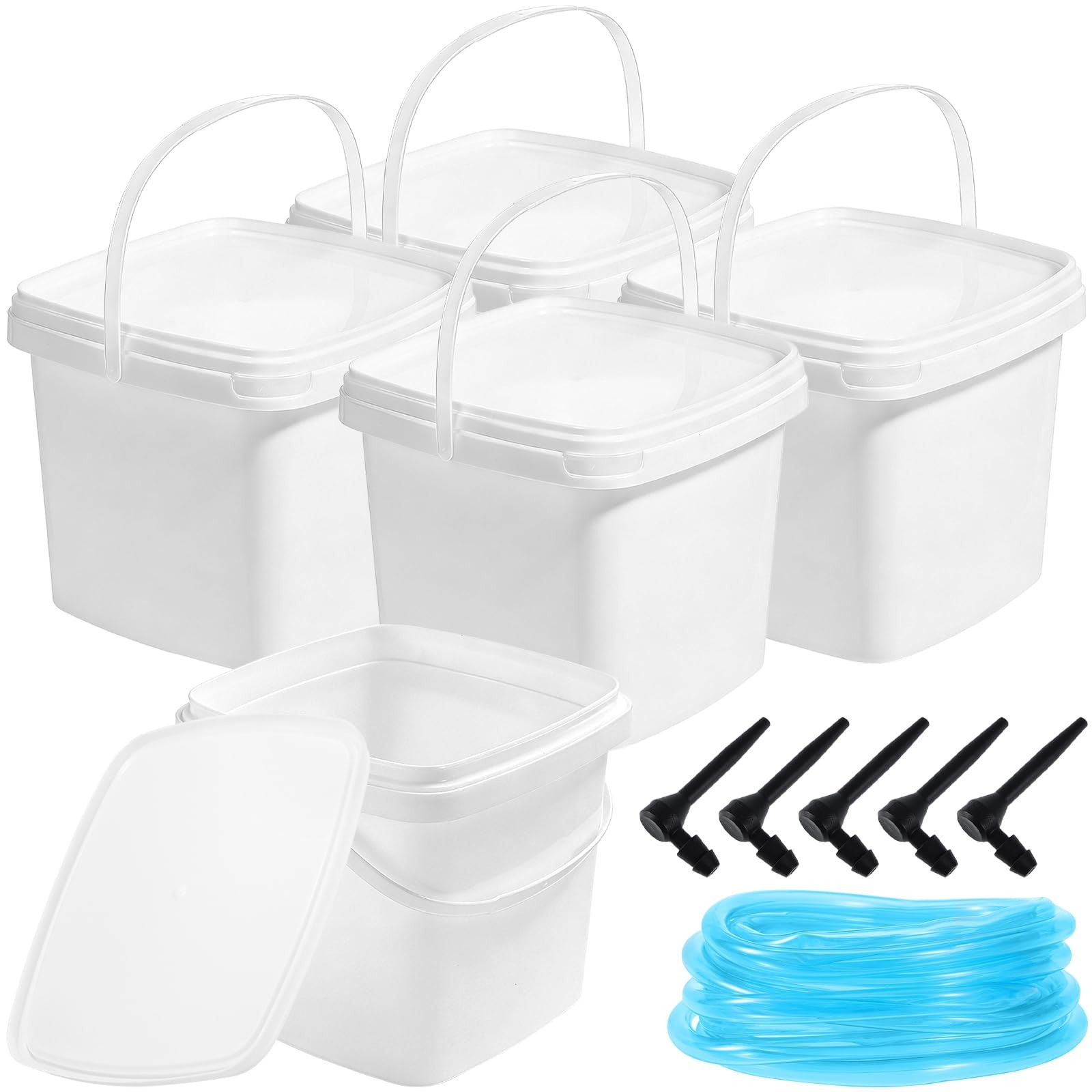 5 Set Maple Syrup Tapping Kit with 5 Buckets 16ft Food Grade Tubing 5 Taps Ma…
