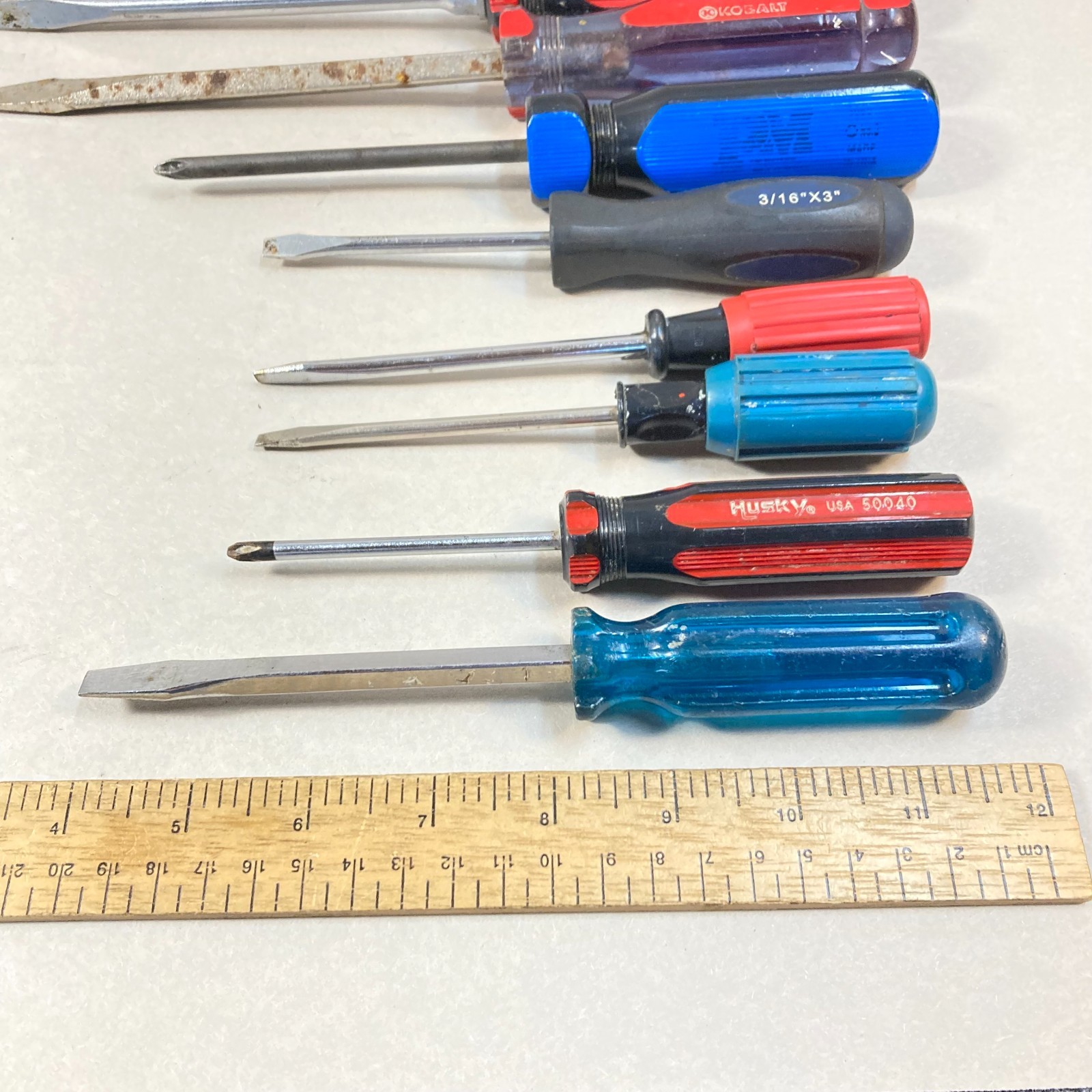 Screwdriver Lot 9 Pc 2 Phillips 6 Flat Slotted 1 Bit Driver