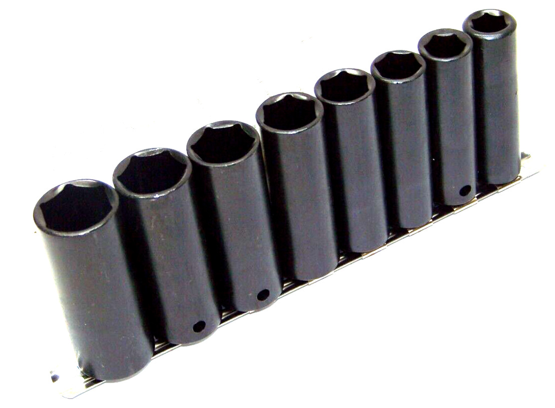 18pcs 1/2″ dr Deep Air Impact Socket set Standard/Metric 1/2in Drive Sockets
