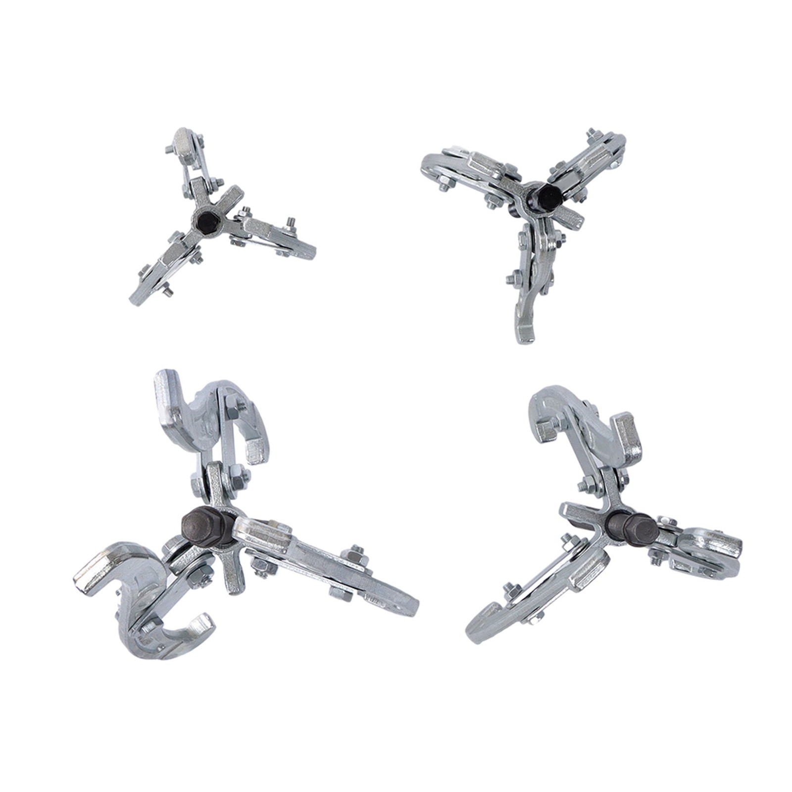 4 Pieces Gear Puller Three Jaw Set Gear Bearing Race Pull Tool Kit 3″ 4″ 6″ 8″