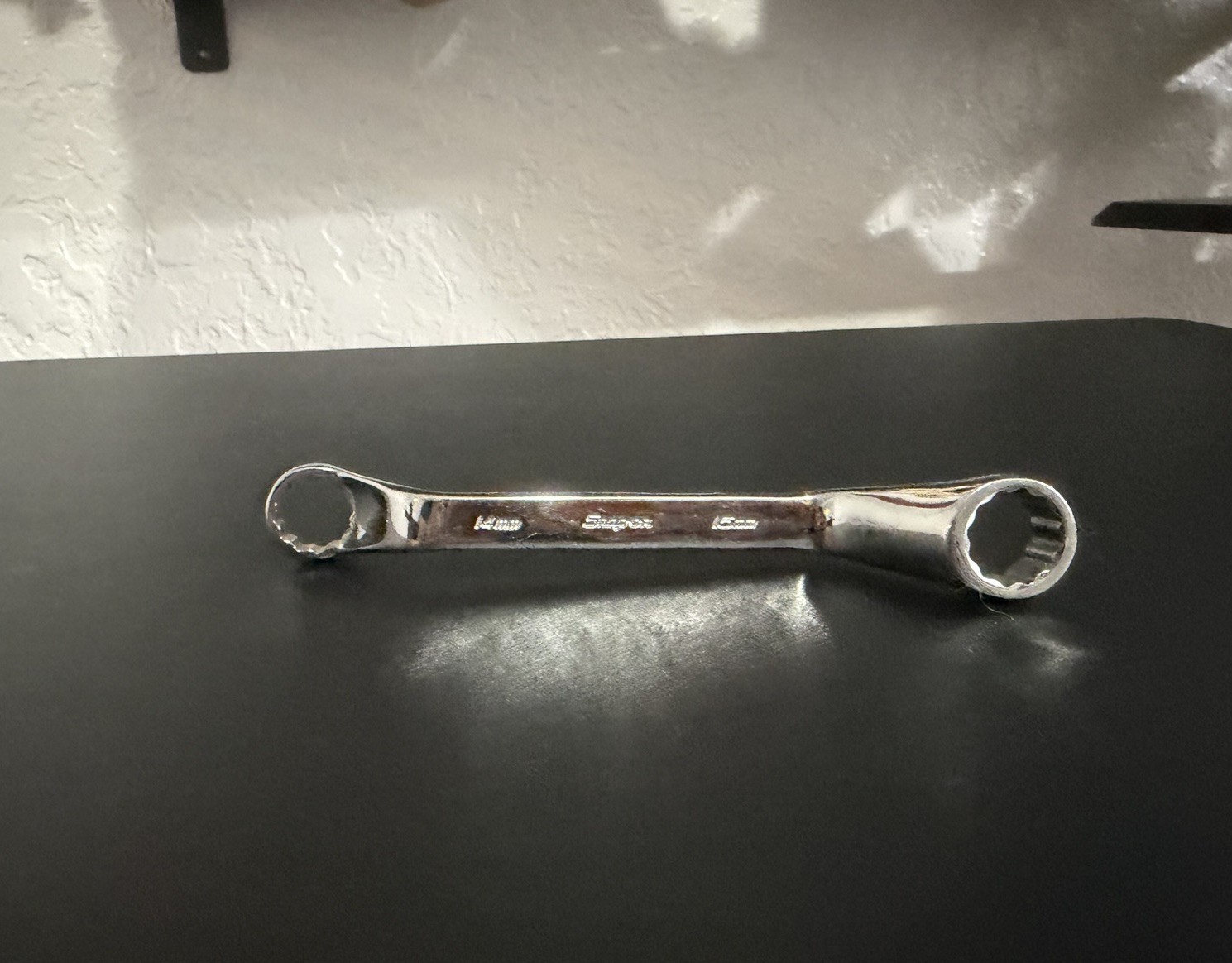 Snap-on Tools USA RARE Metric 14mm 15mm 12PT 60° Offset Box Wrench XSOM1415