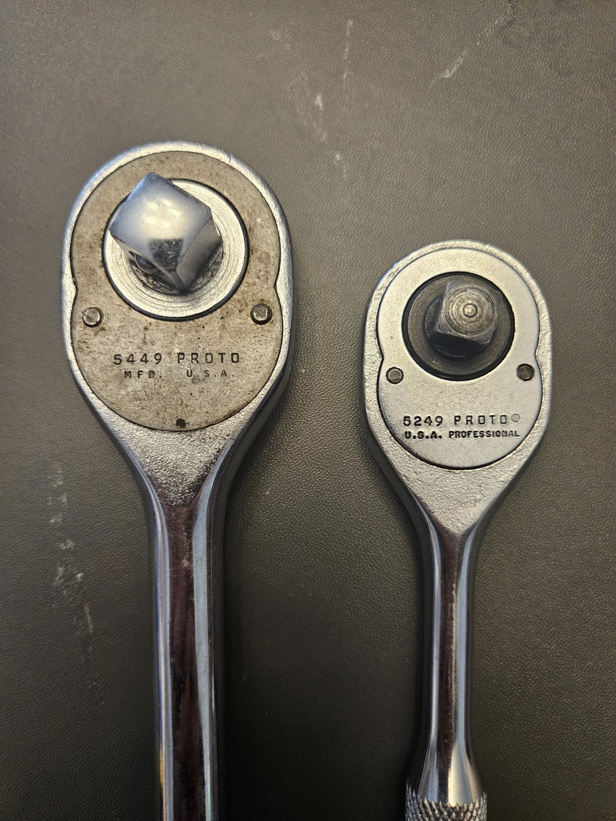 CLEAN – Vintage lot Of Proto Professional Ratchets, 1/2″ 5449 And 3/8″ 5249