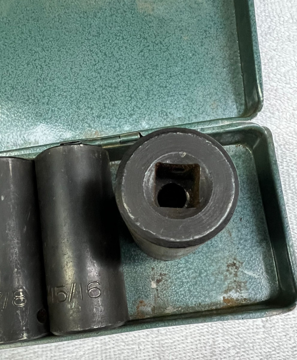Sunex 1/2 inch Impact Set SAE 3/8-1 inch Deep Well sockets Lot of 10