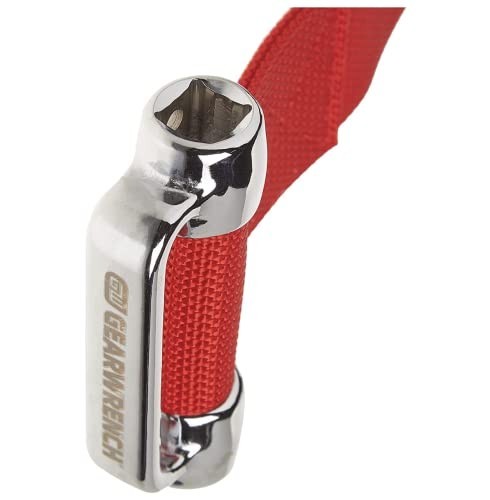 Heavy-Duty Oil Filter Strap Wrench | 3/8″ & 1/2″ Drive | Adjustable Tool for Mec