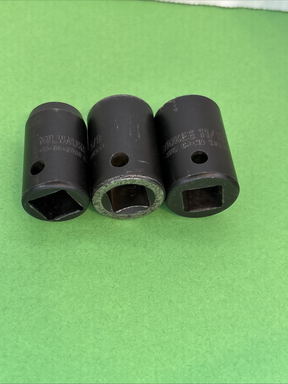 3 MILWAUKEE TOOLS 1/2 Drive Impact Sockets 1/2″ -5/8″-11/16″ 6 Point