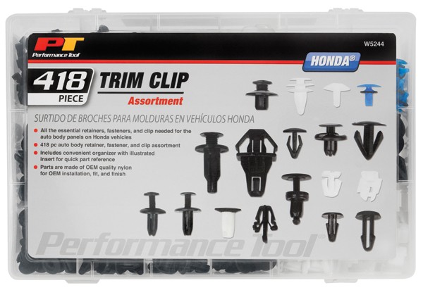 PERFORMANCE TOOL 418PC HONDA TRIP CLIP ASST. WILW5244