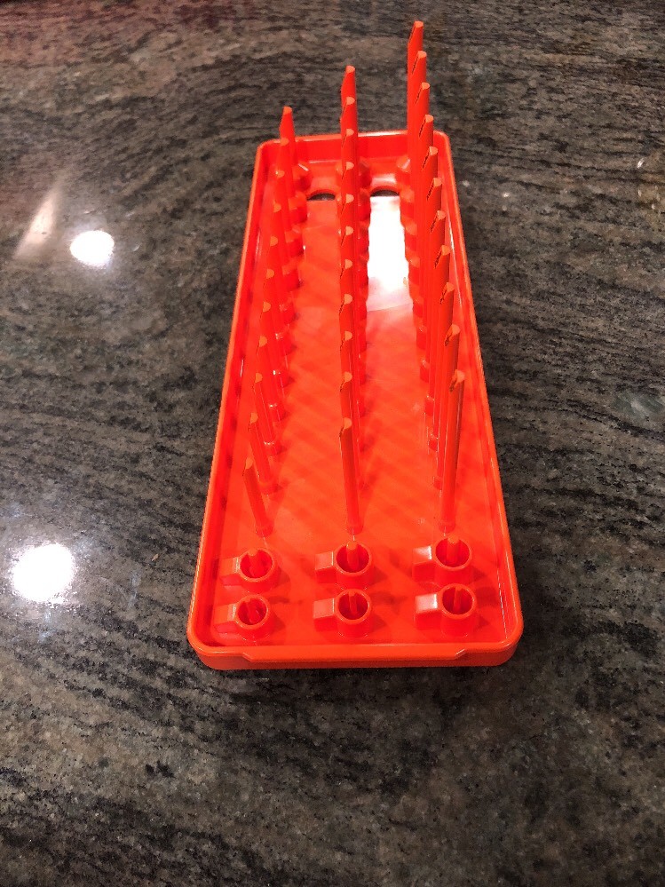 Snap On ka143fror 1/4 sae 3 row post socket tray orange