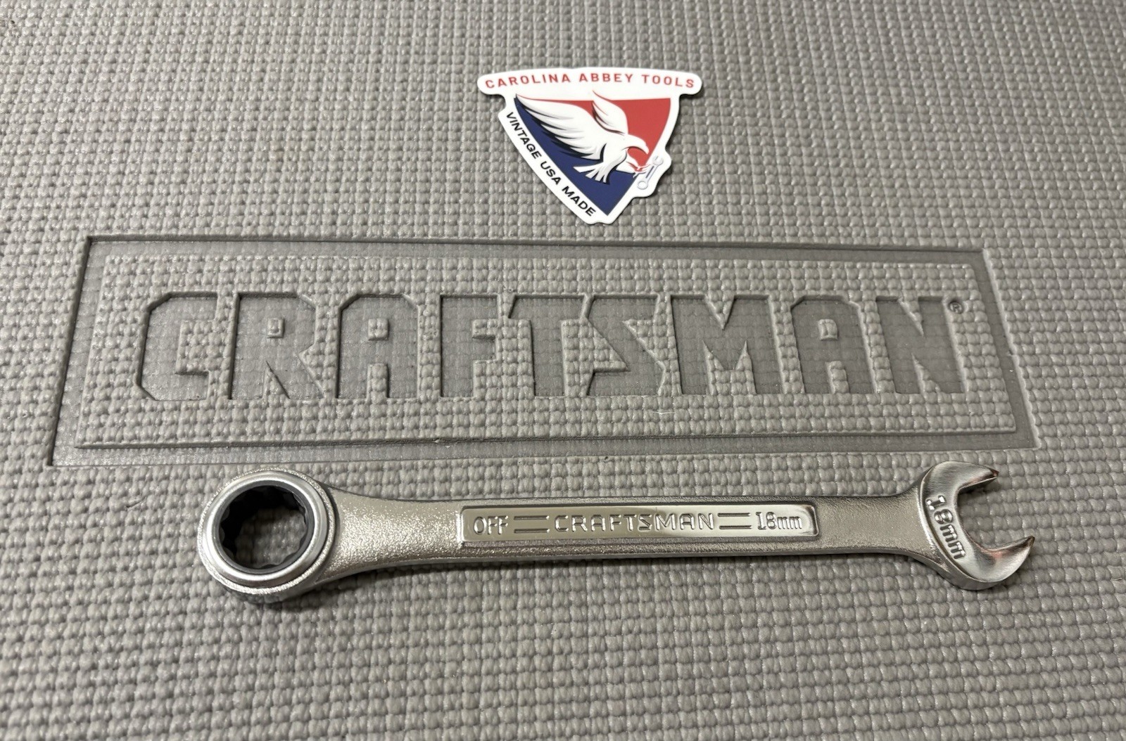 NOS Sears Craftsman 18mm Heavy Duty Ratcheting Wrench 42646 VA USA Brand New!
