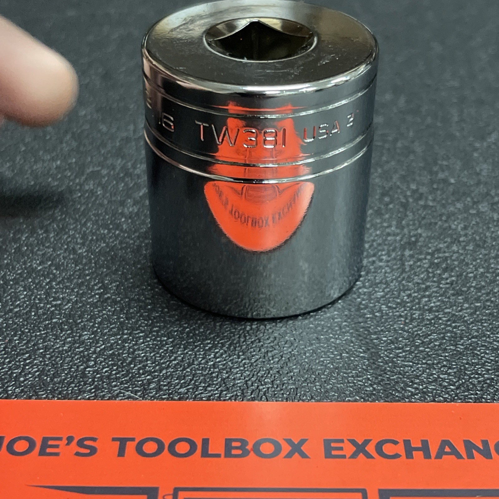Snap-on Tools USA NEW 1/2″ Drive 1-3/16″ SAE 6 Point Shallow Chrome Socket TW381