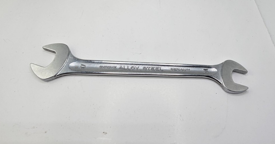 Chrome Alloy Steel Metric Double Open End Wrench Chrome Plated, 14mm x 17mm