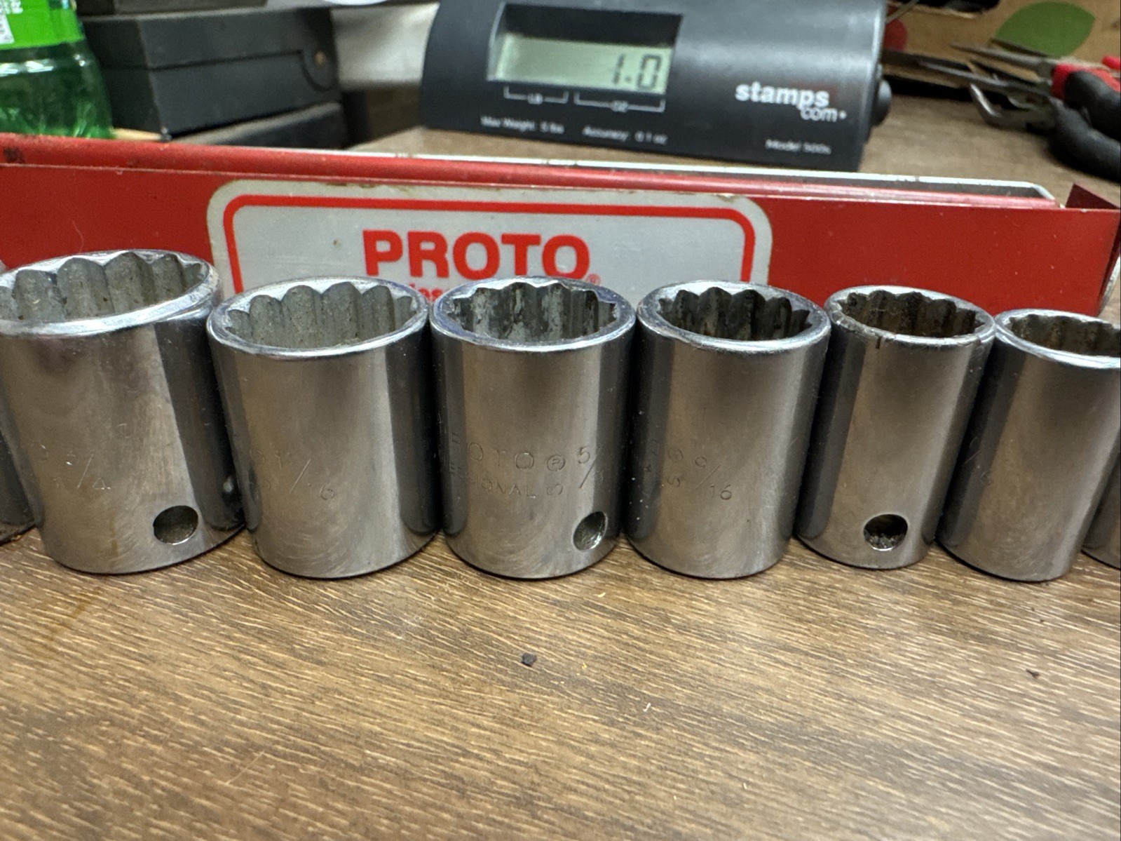 Proto Professional Tools 3/8” Drive 12 Point Socket Set W/ Metal Case USA 5200 D