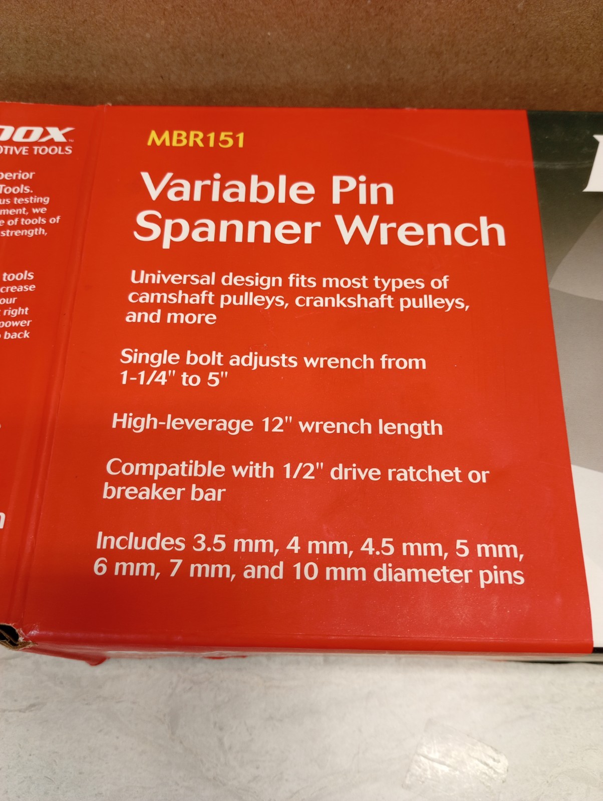 MADDOX Variable Pin Spanned Wrench – Universal Design – MBR151 – 70793