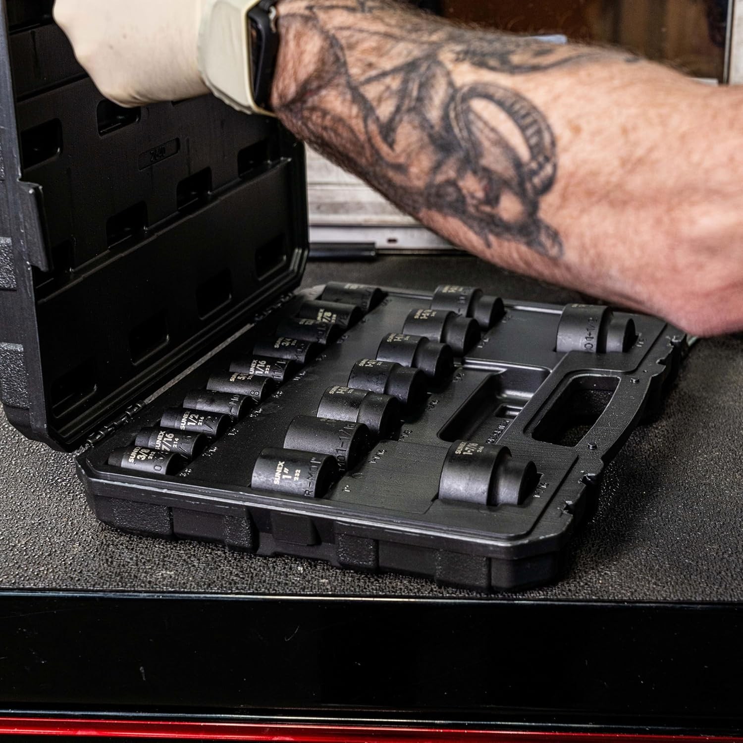 Pro 19-Piece SAE Impact Socket Set 1/2″ Drive Cr-Mo Steel Heavy Duty Case