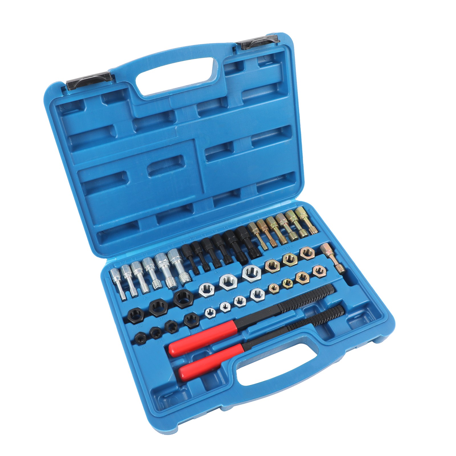 42 Pieces Thread Repair Chaser Tool Kit UNC UNF Metric Rethread Restore Set