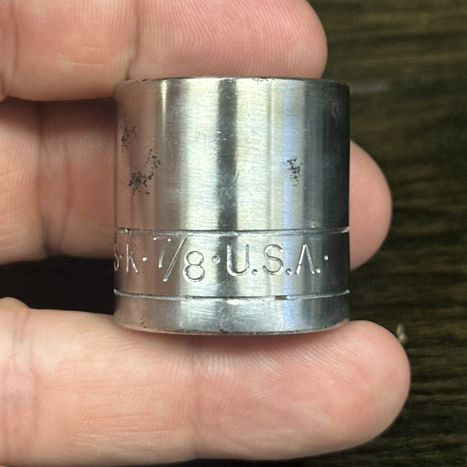 S-K SK 3/8 Drive 12pt Standard Socket, Size 7/8, 45128 Model #, USA