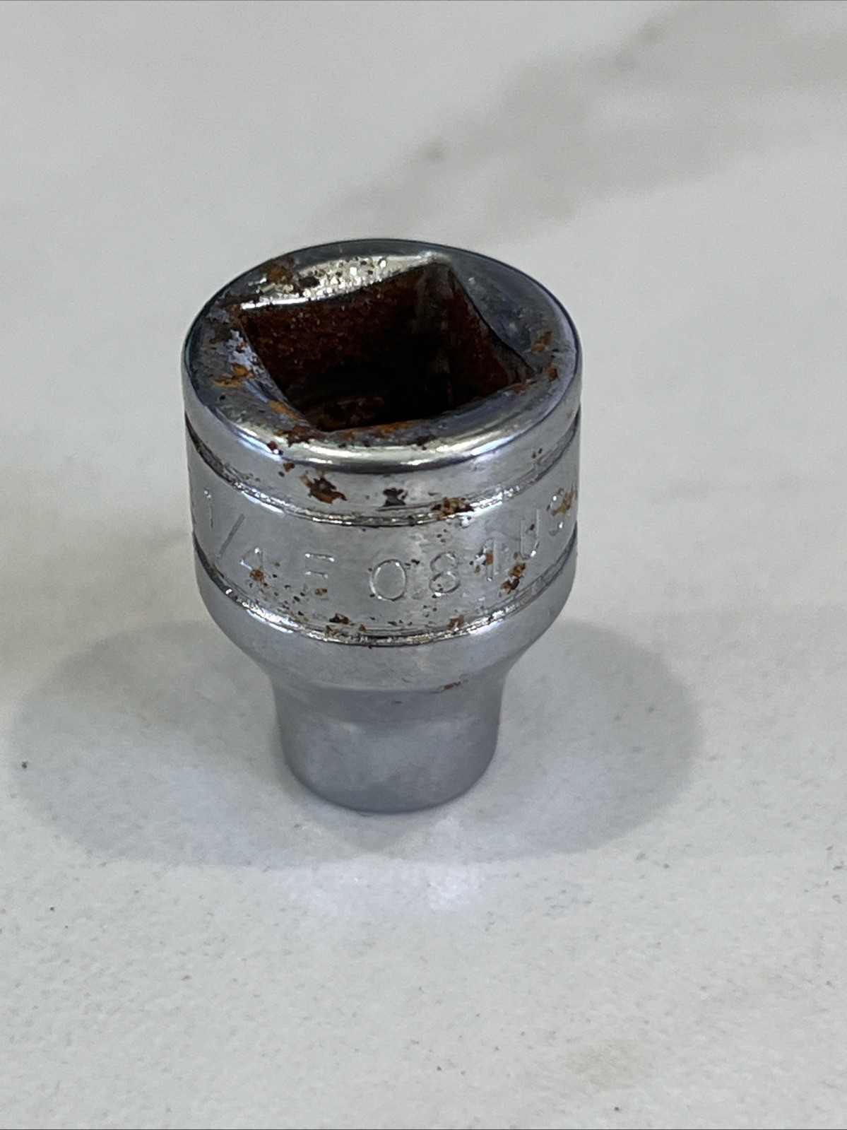 SNAP ON 1/4″ F081 3/8″ DRIVE 12 POINT SAE SHALLOW SOCKET F 081 UNDERLINE LOGO