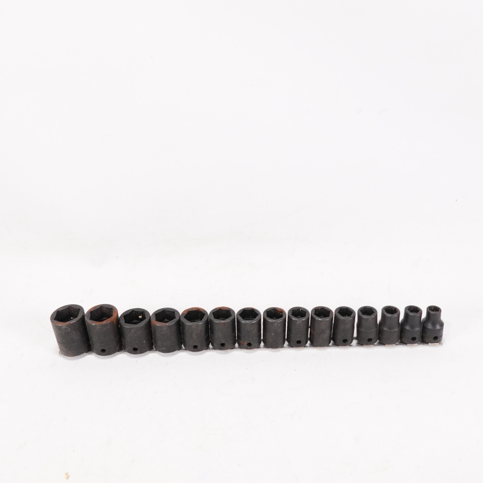 Snap On New 15pc Metric Impact Socket Set 6 Point 10-24MM #315IMMYLM