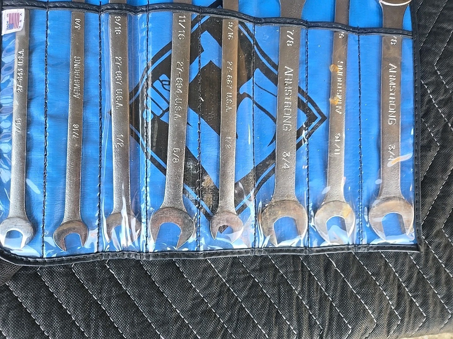 8 Piece Armstrong Double Open End Wrench Set 3/8″ To 3/4″ Two Of Each Size