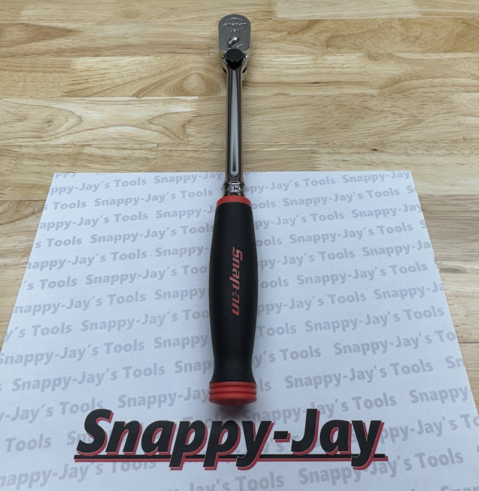 Snap-on Tools USA NEW RED 3/8″ Soft Grip Long Multi-Position Ratchet FHL80MP