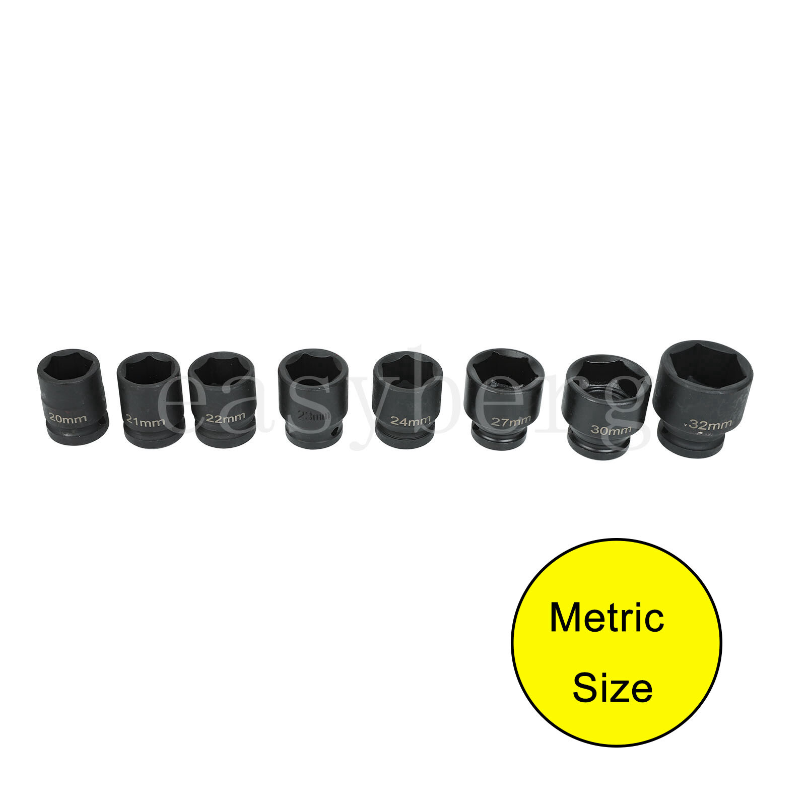 35pcs 1/2″ Deep Impact Socket Set Drive 8-32mm Metric Garage Sae With Case US