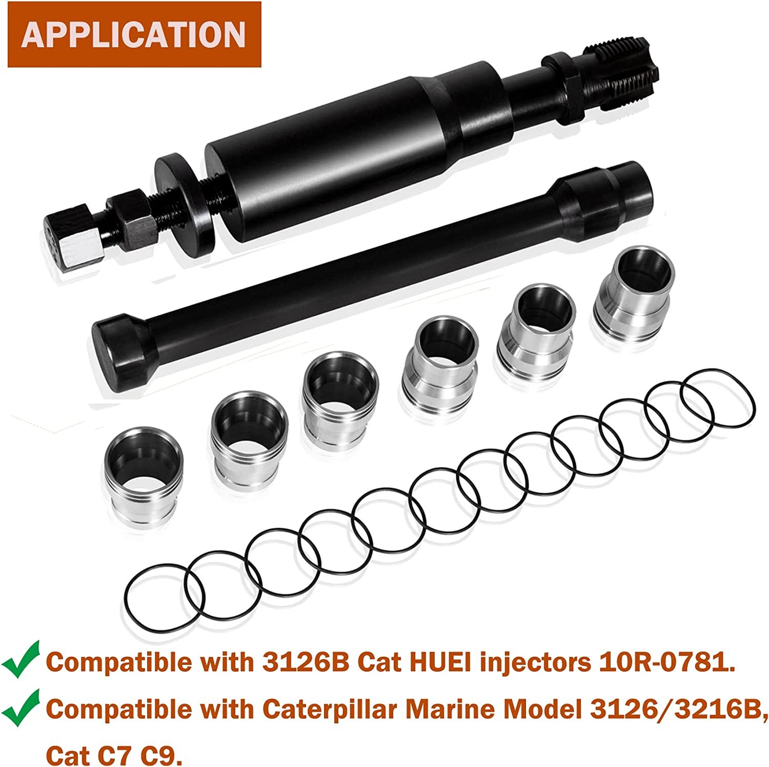 For CAT C7 C9 3126B Injector Sleeve Cup Removal & Installer Tool Kit Caterpillar