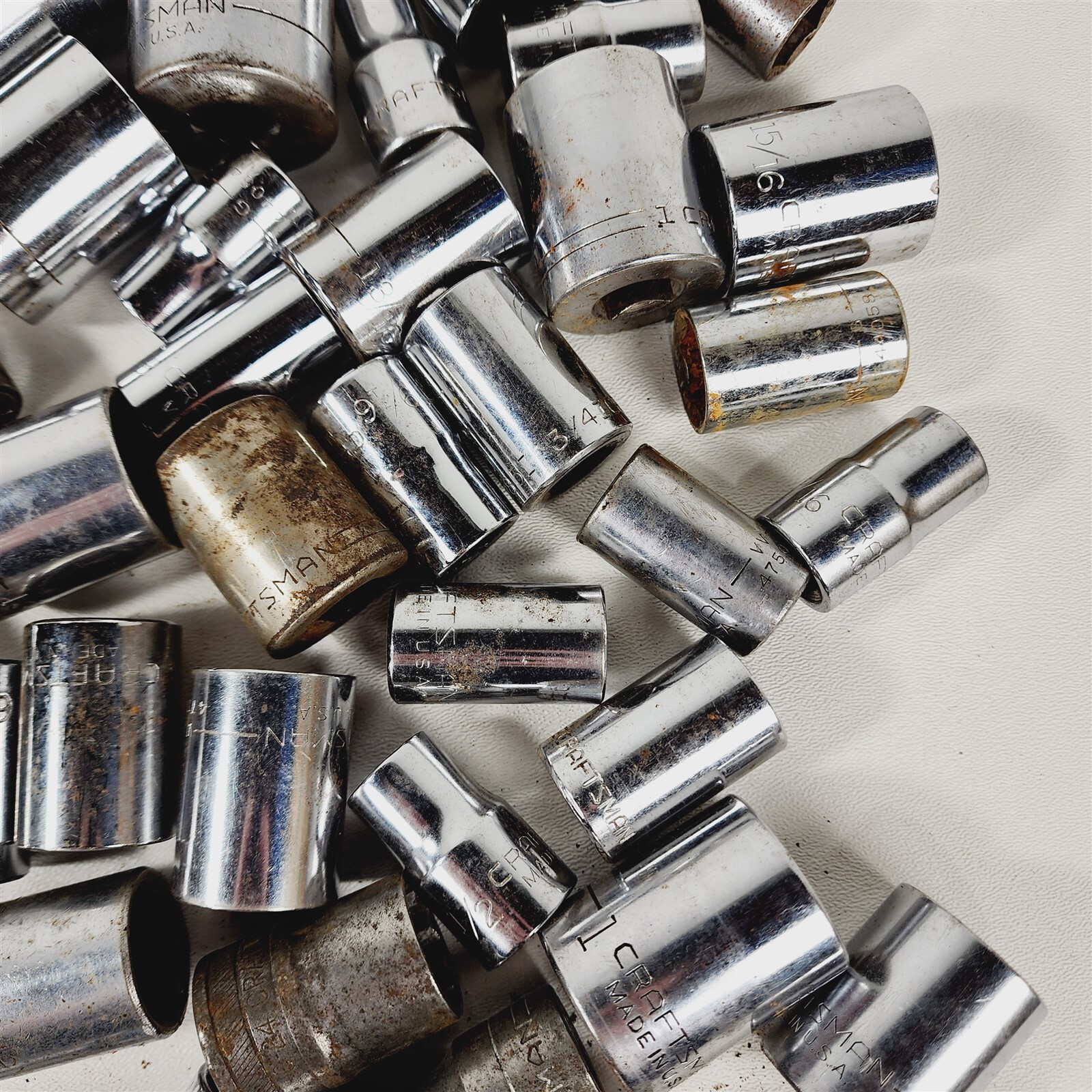 50 pcs – Craftsman 1/2 Drive Socket Ratchet Lot – 9.5 lbs