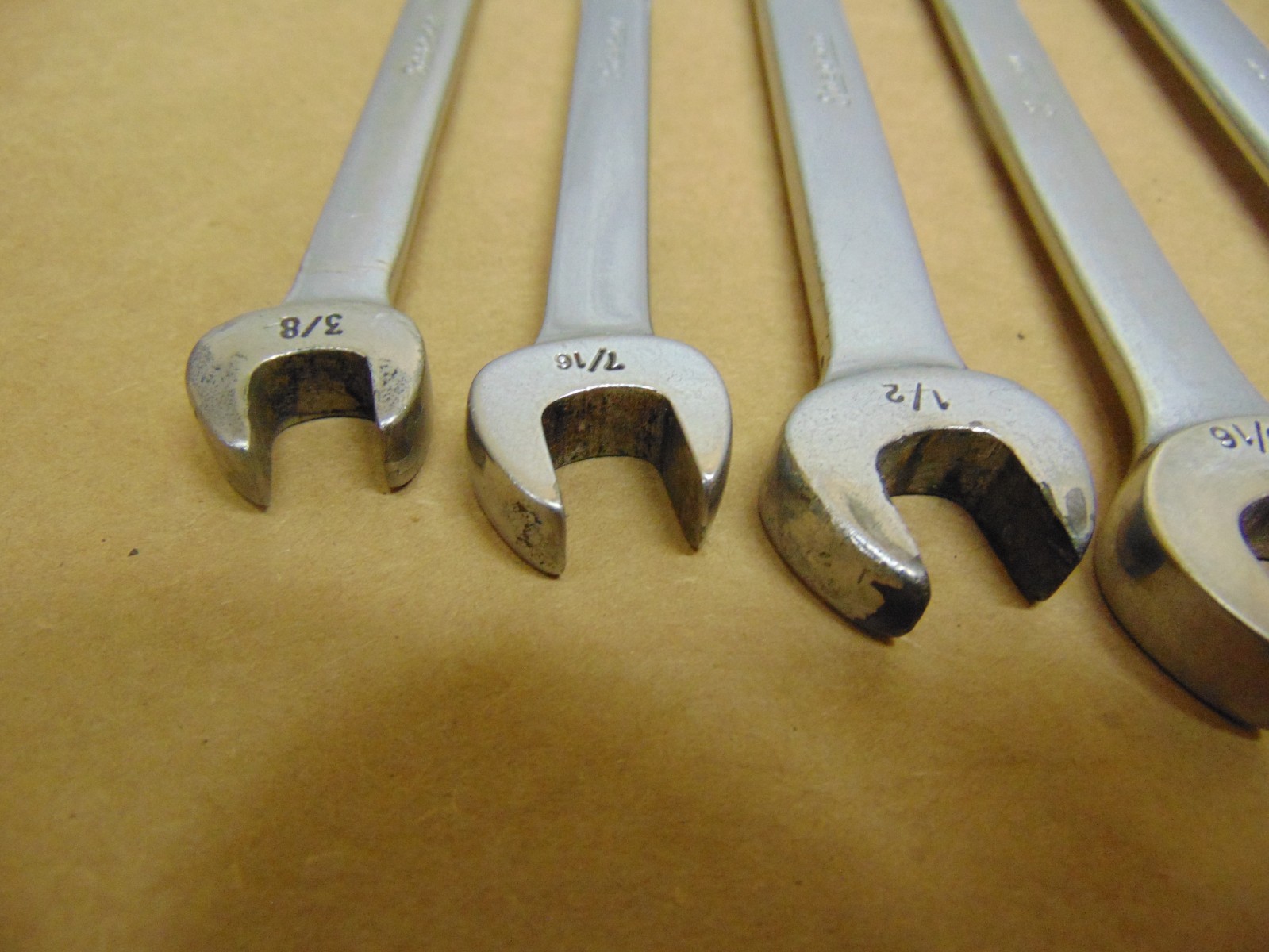 5 pc Snap On SAE Open End / Flare Nut Wrenches RXS