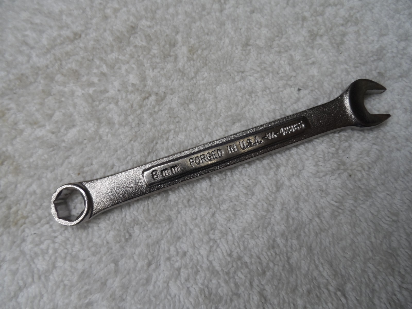 Craftsman Metric Satin Combination Wrench, 6pt, USA NOS, 8mm – Part # 42865