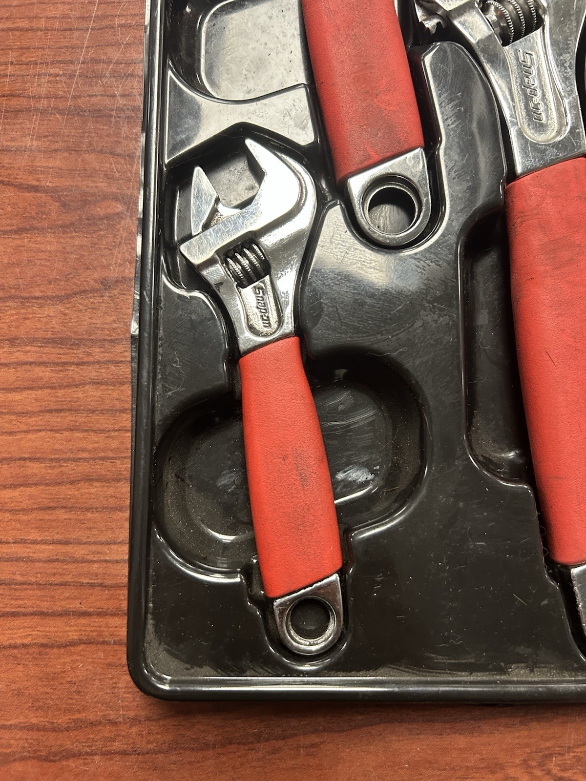 Snap On FADH704C – 4 Pc Adjustable Wrench Set – Flank Drive Plus,RED