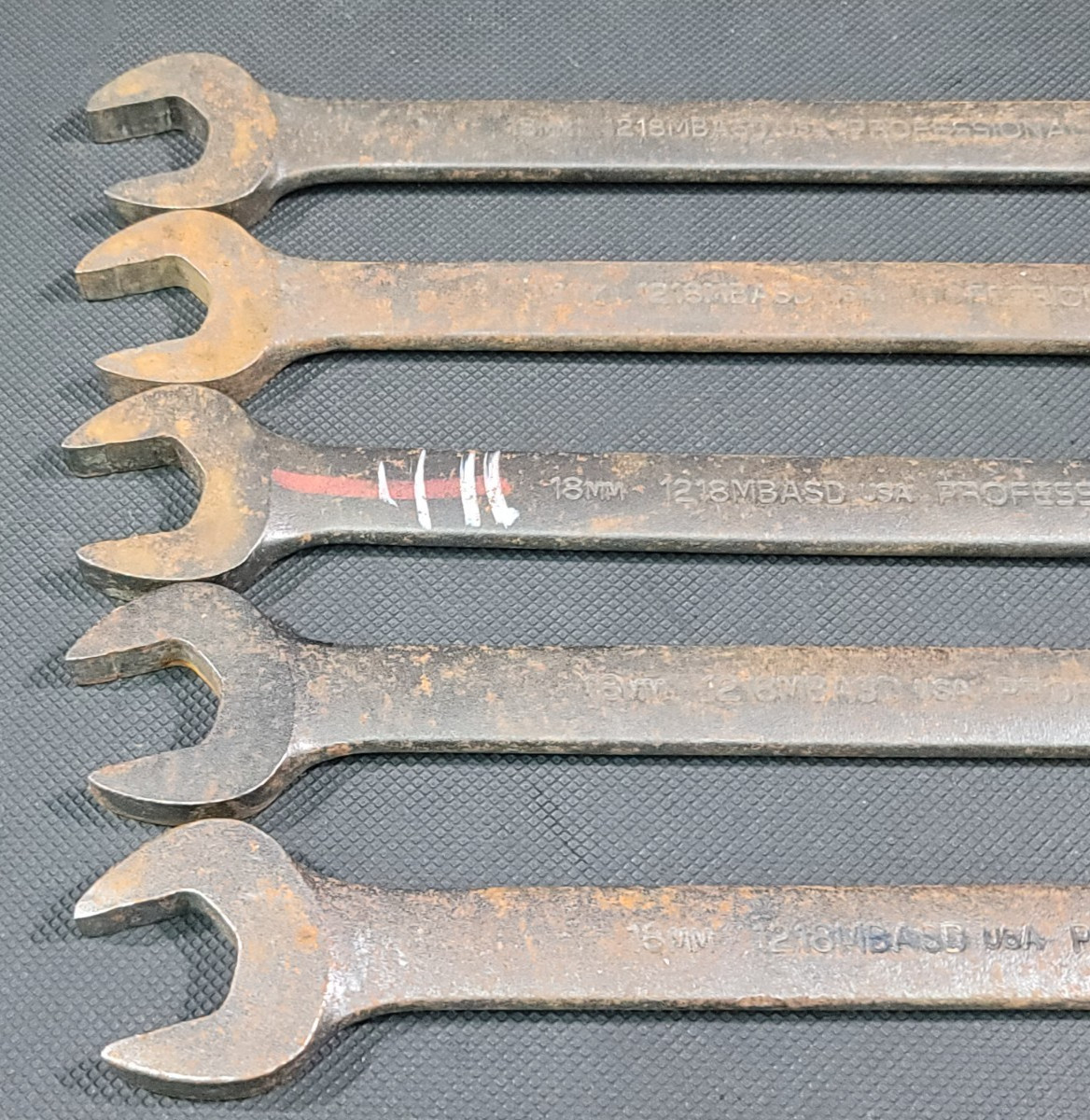 Lot of 5 Proto Professional 18mm Metric 12 Point Combination Wrench 1218MBASD