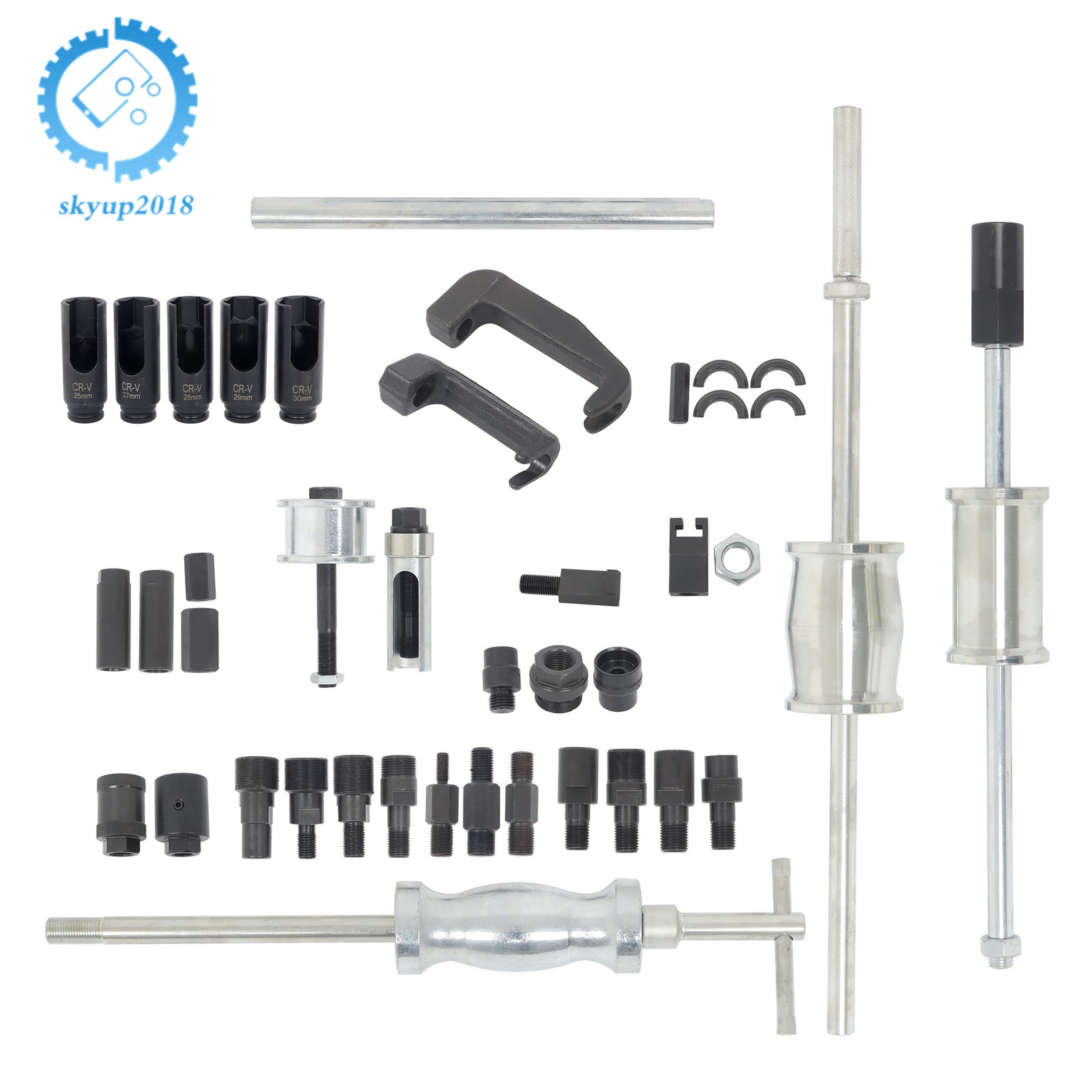 40Pc Diesel Common Rail Injector Puller Set Remover Master Injection Tool Kit