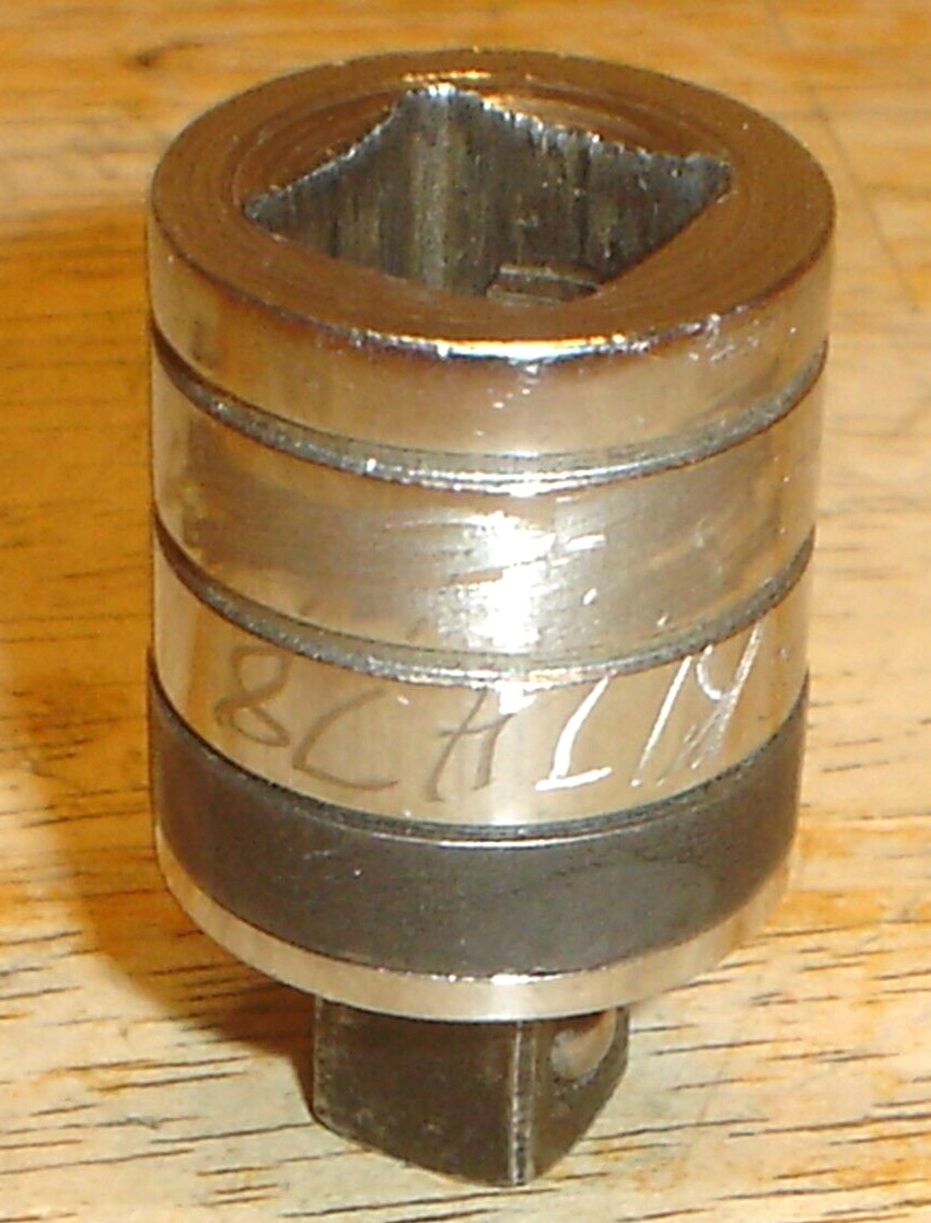 Snap-on Tools USA A4A 1/2″ Female to 3/8″ Male Adapter w/Pin Shear (Owner Marks)