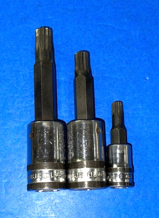 SNAP-ON TOOLS 3 PIECE METRIC TRIPLE SQUARE SOCKET DRIVERS 8MM, 10MM, 12MM