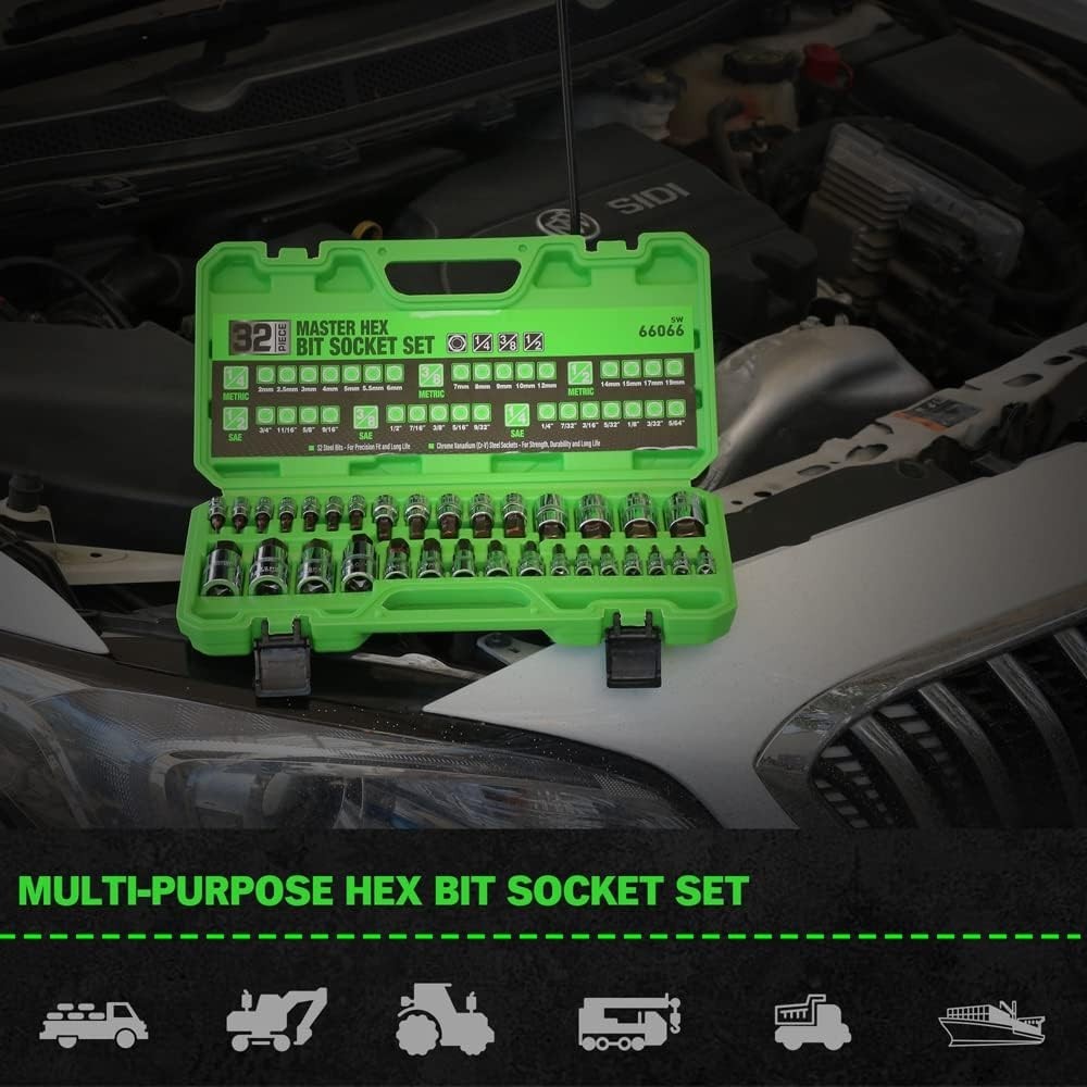 Complete SWANLAKE Hex Bit Socket Set (32pcs) – Precision Tools for Professionals