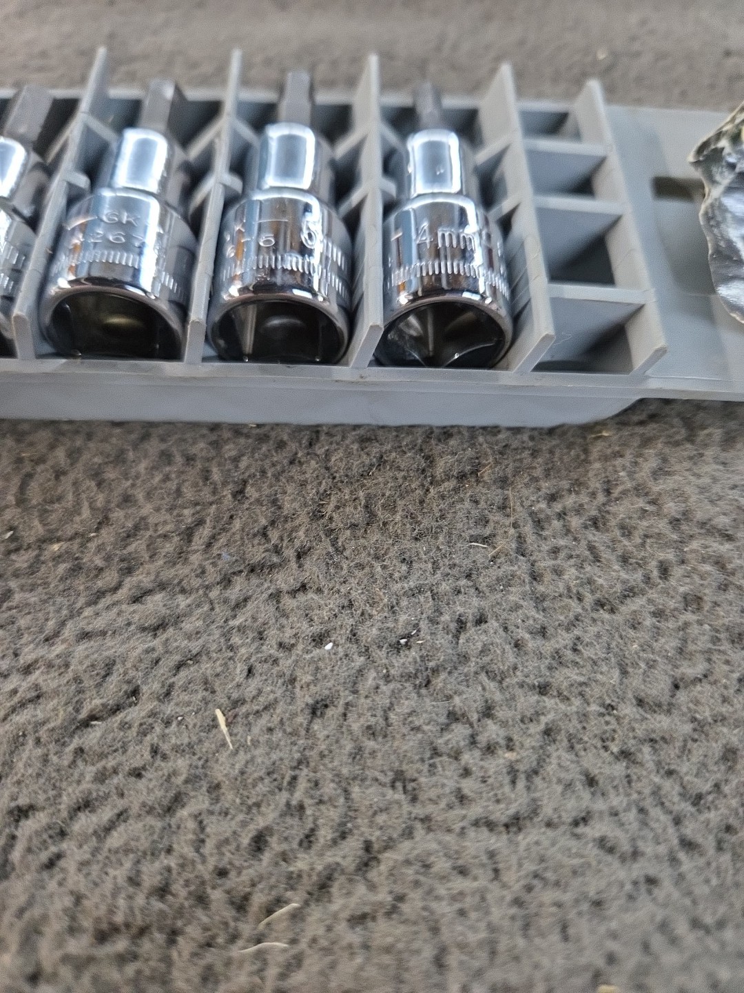 NOS SEARS Craftsman Hex Bit 6pc Socket Accessory Set 3/8″ Dr METRIC GK 34448 USA