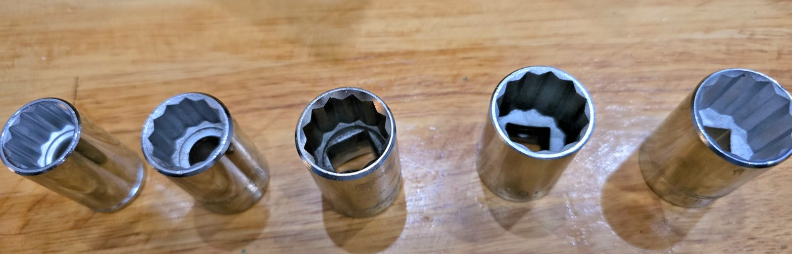5 piece metric 1/2″ Drive Socket Set NOS Made in USA 12Pt