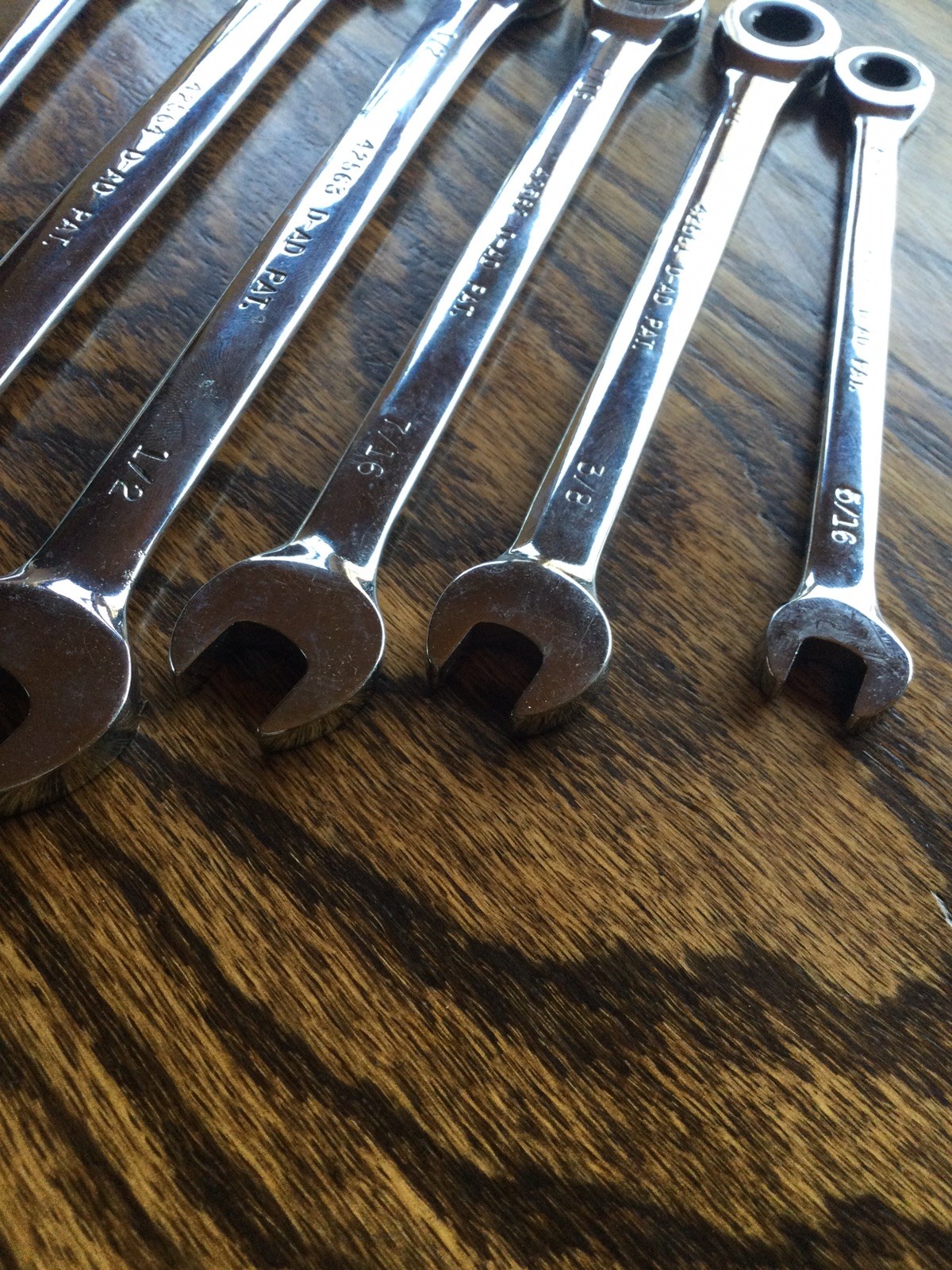 Craftsman Standard SAE Reversible Ratcheting Wrench Set USA Proto SK 5 16 ~3/4