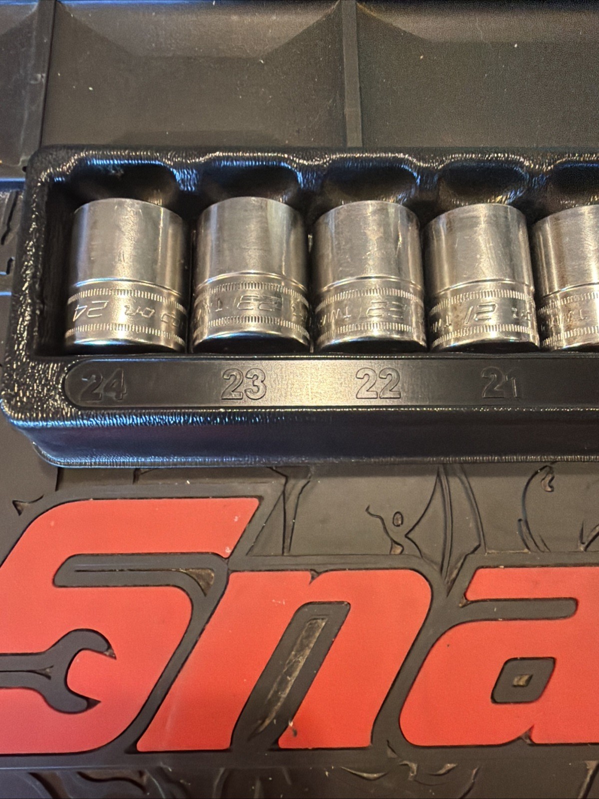Snap-on 13pc 1/2″ Flank Drive Shallow Metric 6pt 12-24mm Socket Set MM