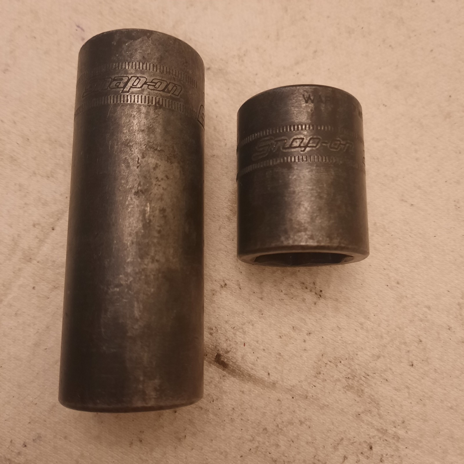 Snap-On 1/2 Drive Deep & Shallow 21mm Impact Sockets. USA. #SIMM210 & #IMM210.