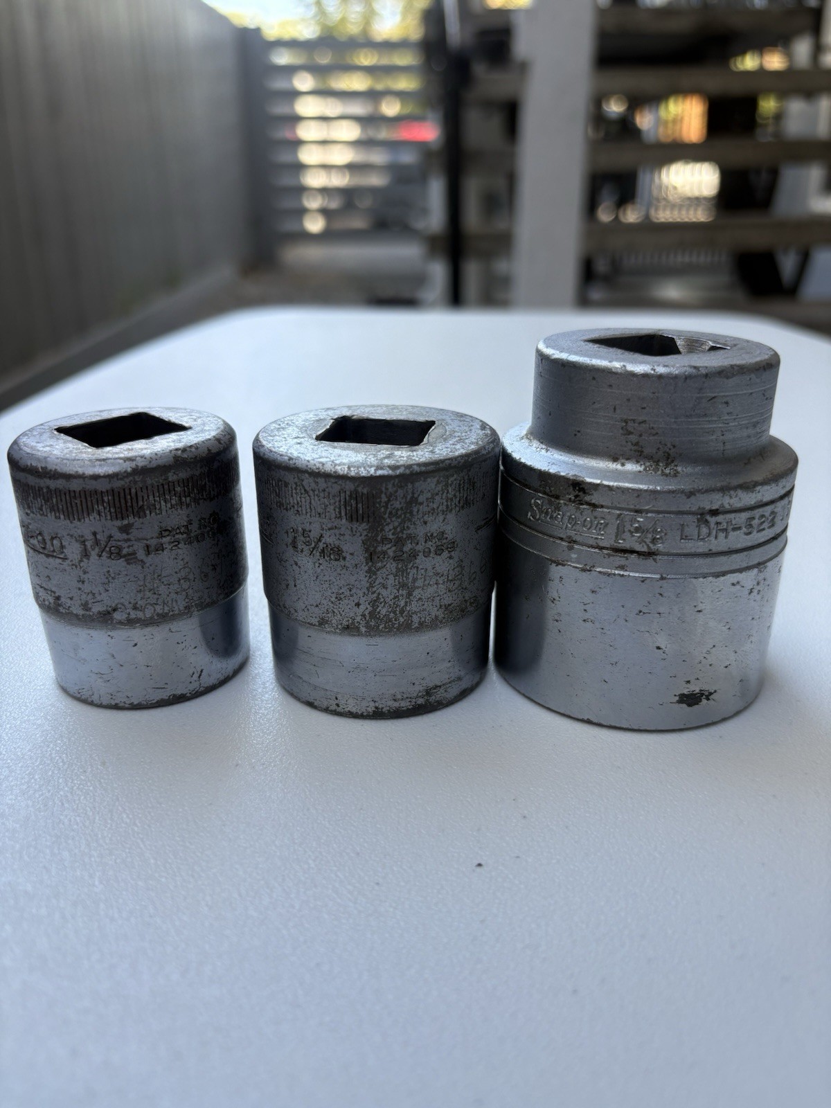 Snap-on Vintage 3/4” Drive Sockets Lot 1-1/8” 1-5/16” 1-5/8” LDH-522 USA 12pt “