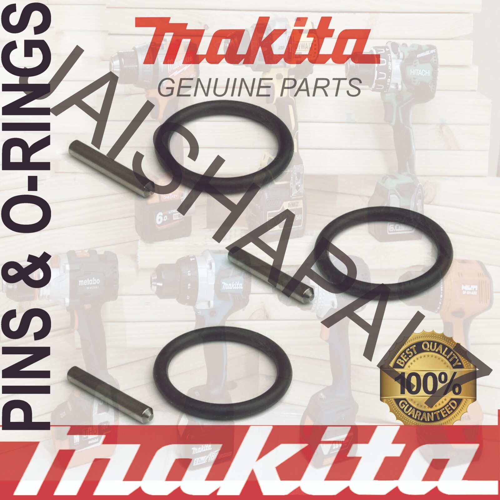Makita 1/2 Scaffolders Impact Socket Replacement Pins & O-Rings (3 of Each) T231