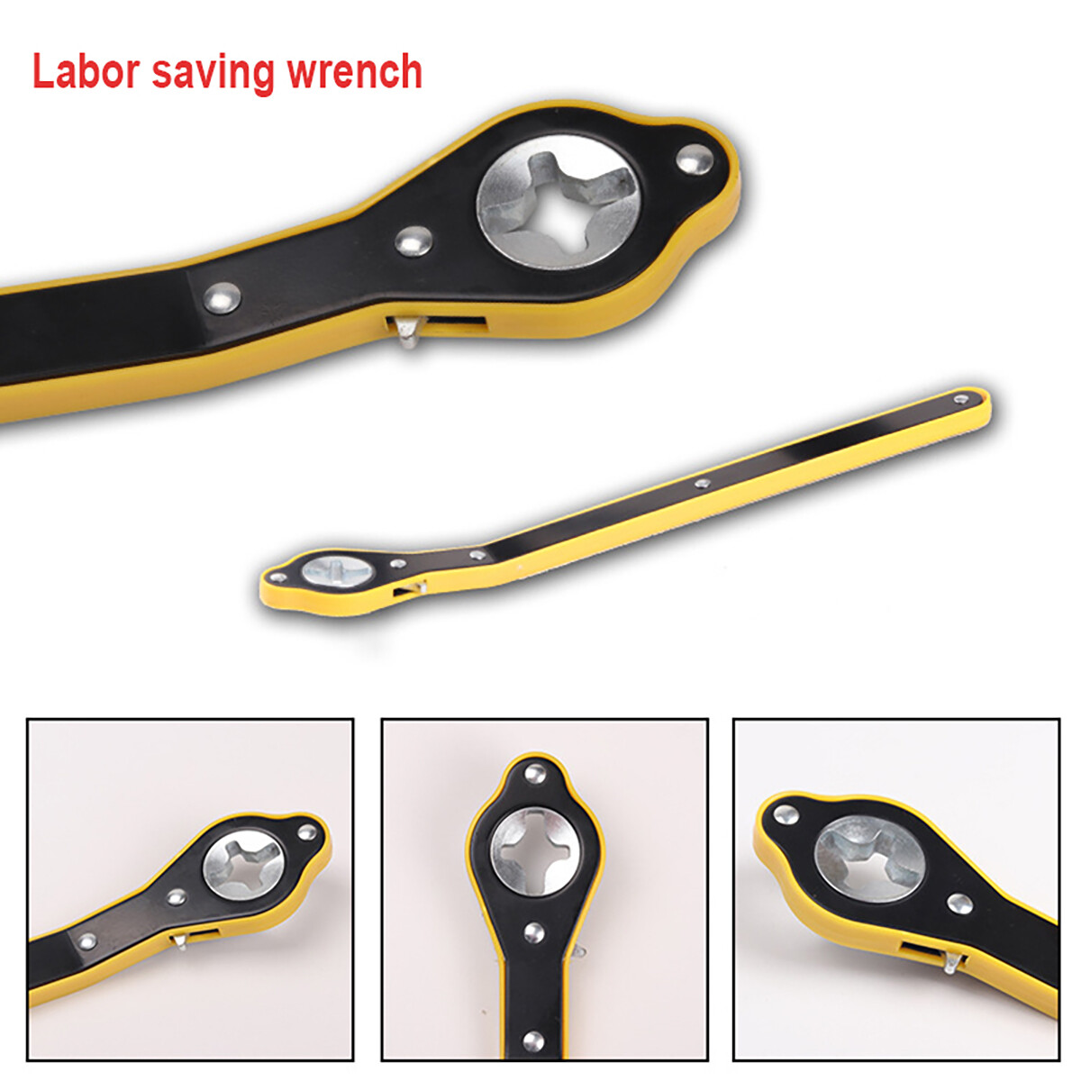 Car Scissor Jack Ratchet Wrench Tire Wheel Lug Handle Labor-saving Repair Tool
