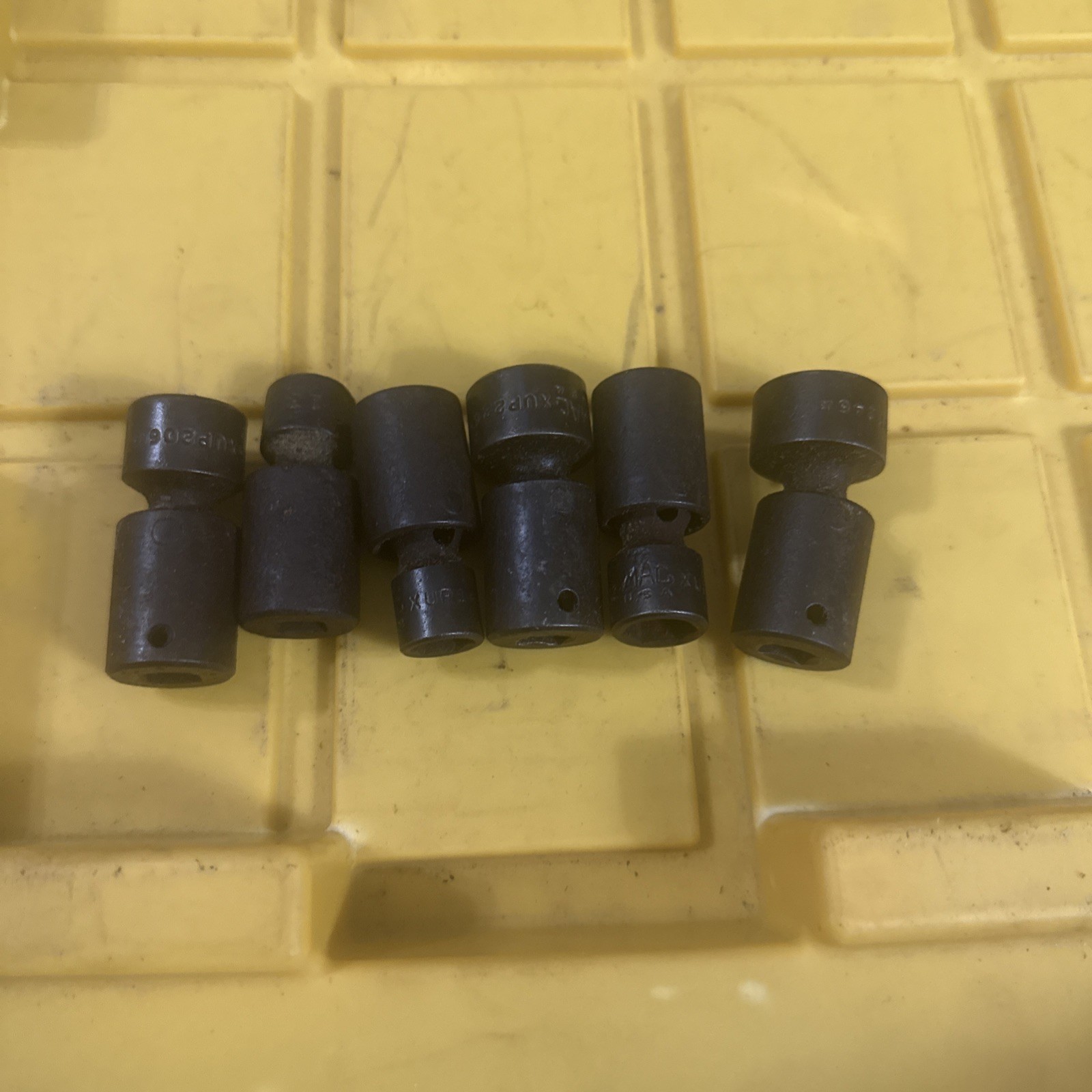 Lot Of 6 Mac Tools Sockets XUp Lot Swivel Sockets 13mm, 7/16, 1/2, 11/16, 3/4