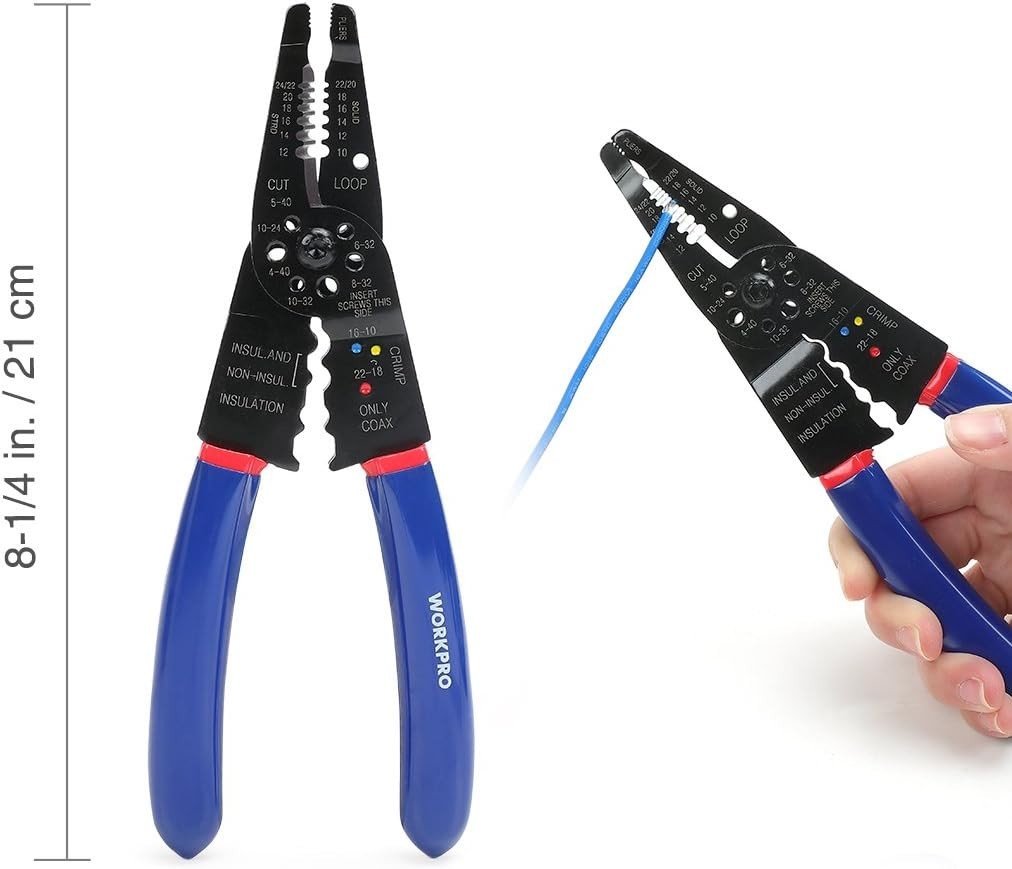 Workpro 582-Piece Electrical Repair Kit – Complete with Wire Cutter & Stripper