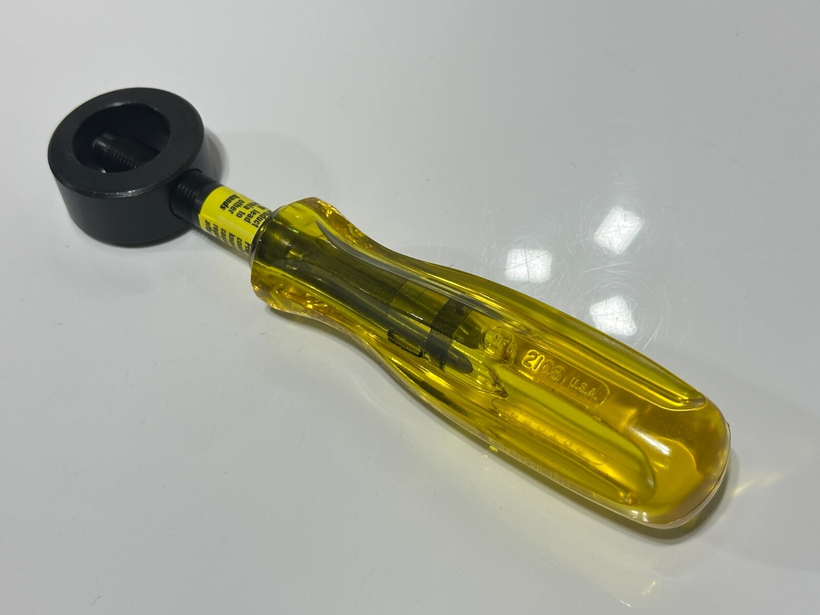 NEW Proto Tools USA 2108 Punch & Chisel Holder, 8″ OAL, Yellow Amber Hard Handle