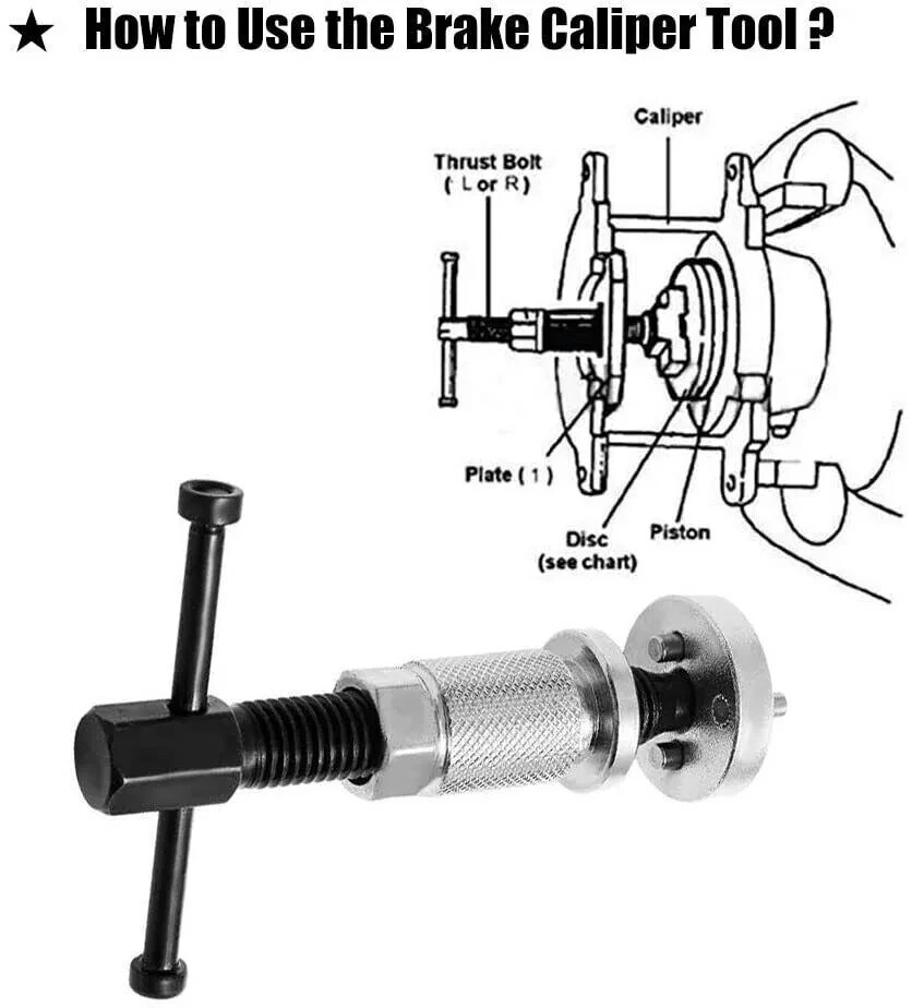Car Disc Brake Piston Spreader Separator Tool Calliper Pad Compressor Calliper