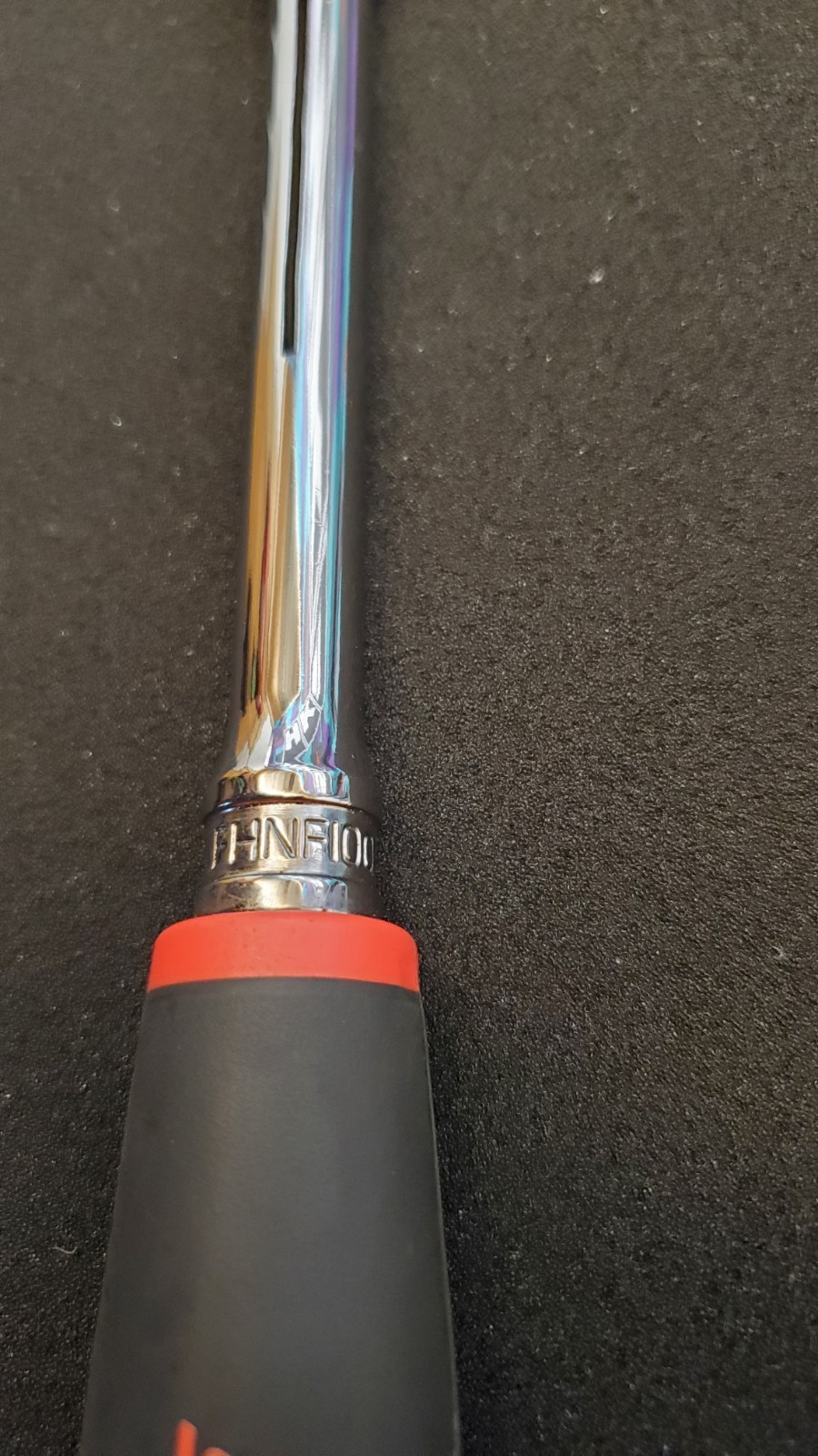 Snap On Tools NEW FHNF100 3/8″ Drive Red Soft Grip Round Swivel Head Ratchet USA